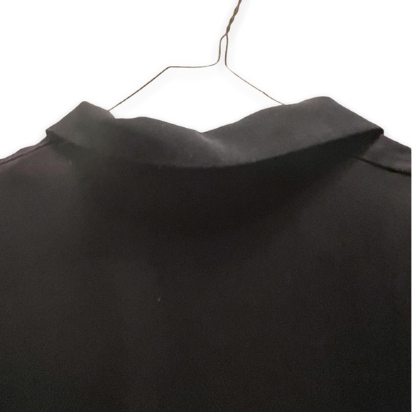 Vintage Desiree Womans Black Button Down Short Sleeve Collared V Neck Midi Dress - Picture 6 of 10